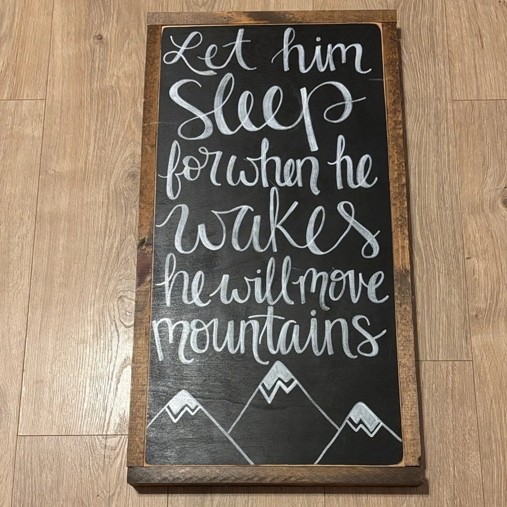 Let Him Sleep Wall Art Sign